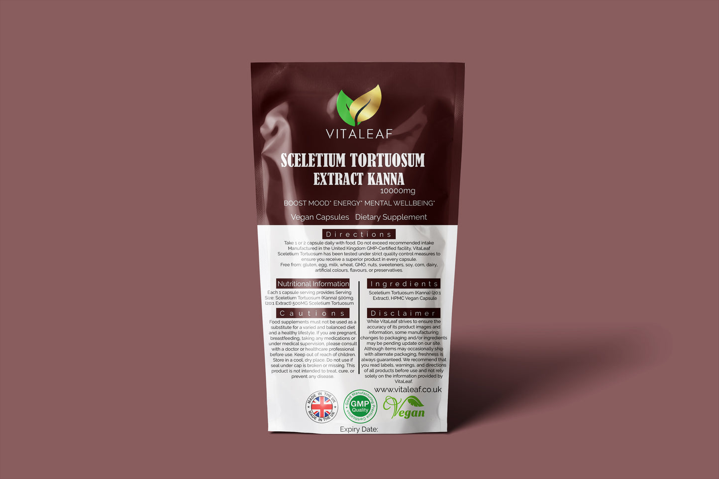 Premium Sceletium Tortuosum Kanna Capsules - Elevate Your Mood and Enhance Mental Well-being